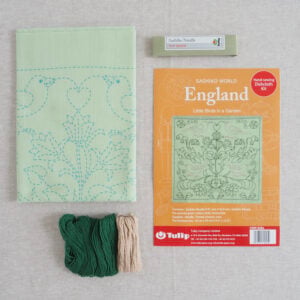 Tulip Sashiko Kit, England - Little Birds In A Garden - Image 1