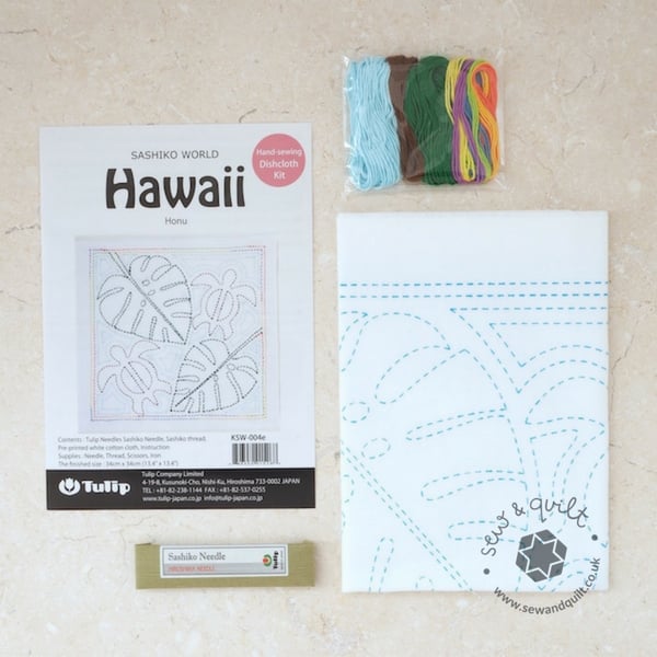 Tulip Sashiko Sewing Kit, Hawaii - Honu