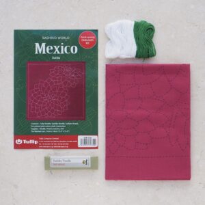 Tulip Sashiko Kit, Mexico - Dahlia - Image 1