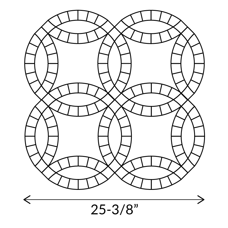 Double Wedding Ring - English Paper Pieces