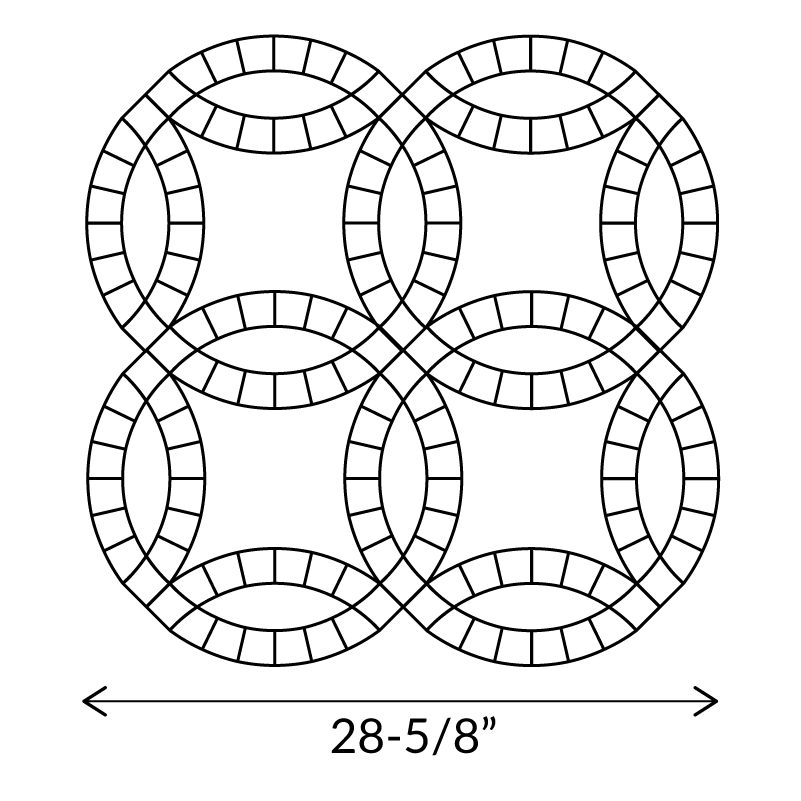 Double Wedding Ring - English Paper Pieces