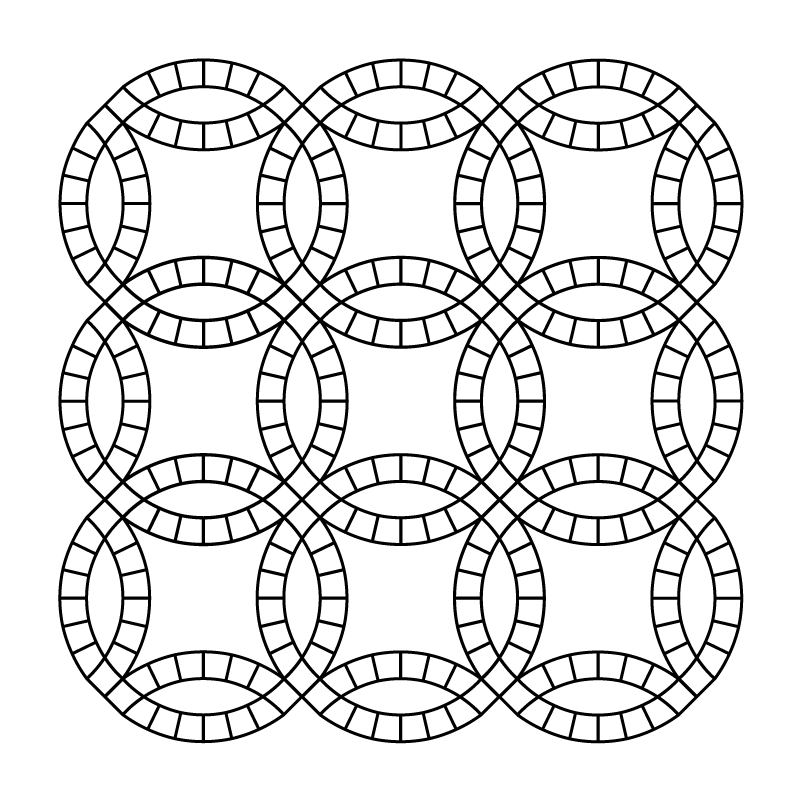Double Wedding Ring - English Paper Pieces