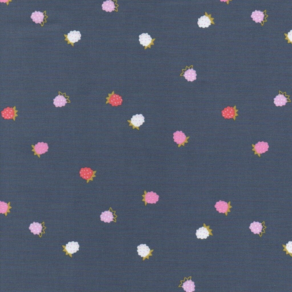 Wild Bouquet Raspberries C7473-Navy