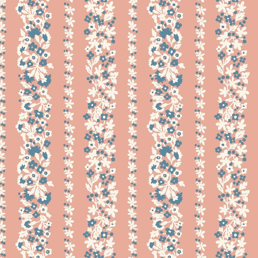Liberty Denim Florals Topiary Stripe | 01667402B