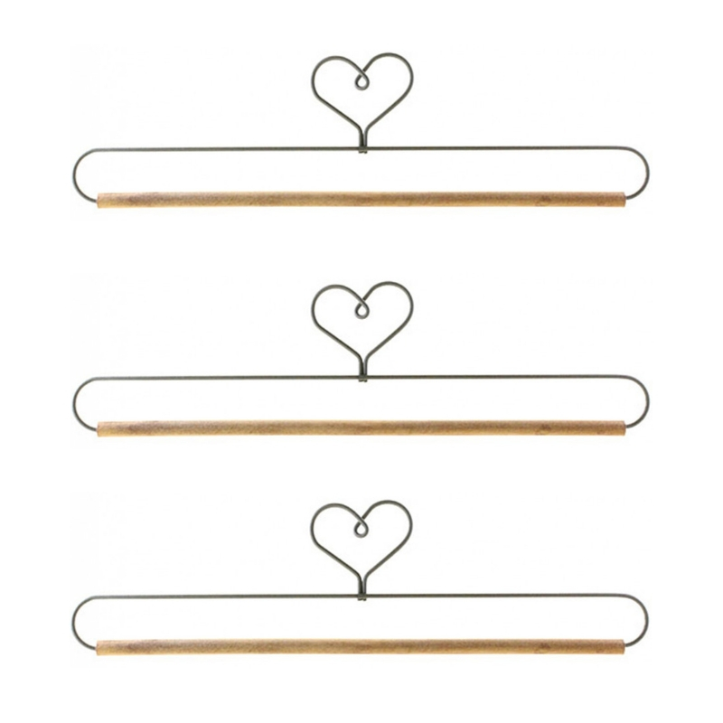 Heart Quilt Hangers, 12" | 3 Pack