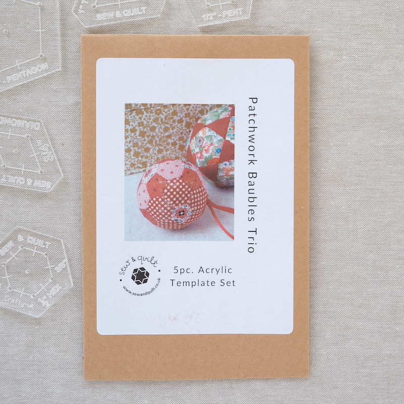 Patchwork Baubles Trio - Acrylic Template Set Quilt