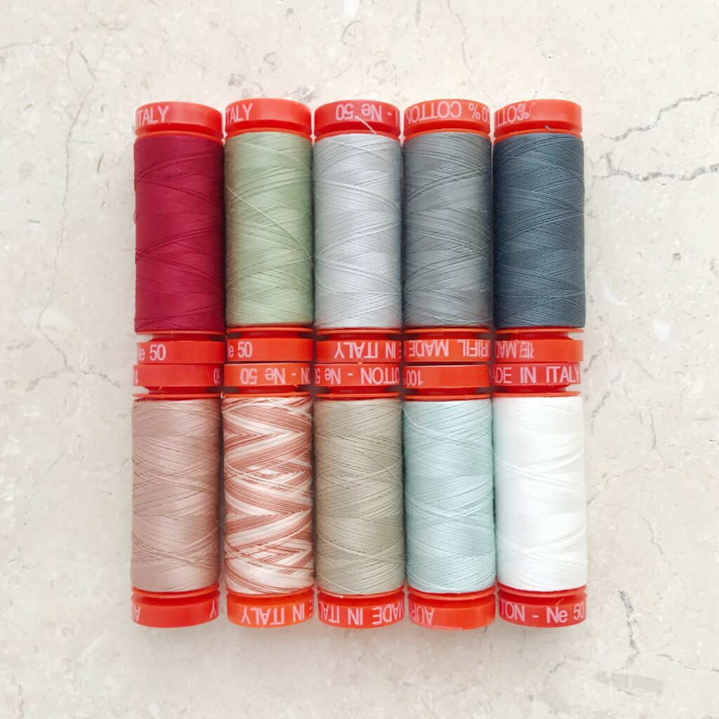Aurifil 50wt Cotton Thread Patchwork Of The Crosses Quilt Selection