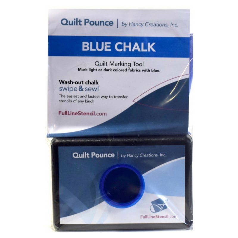 Stencil Chalk Transfer Quilt Pounce Pad, Blue