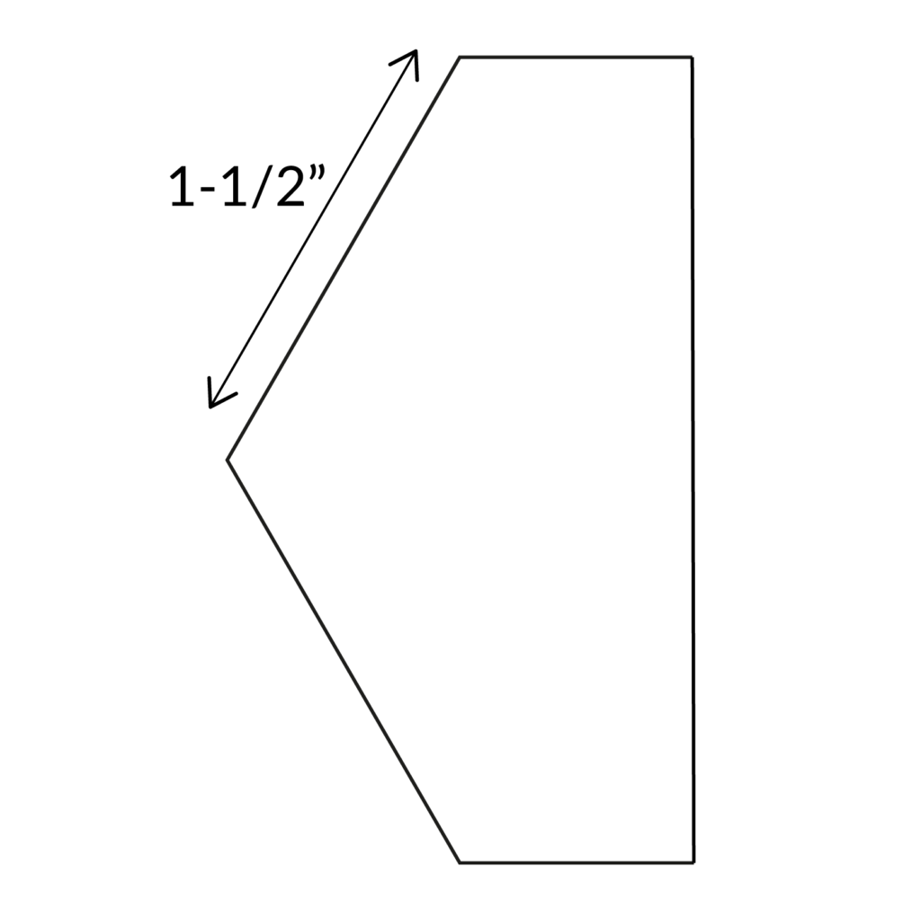 Half Hexagon (Pointed) - English Paper Pieces