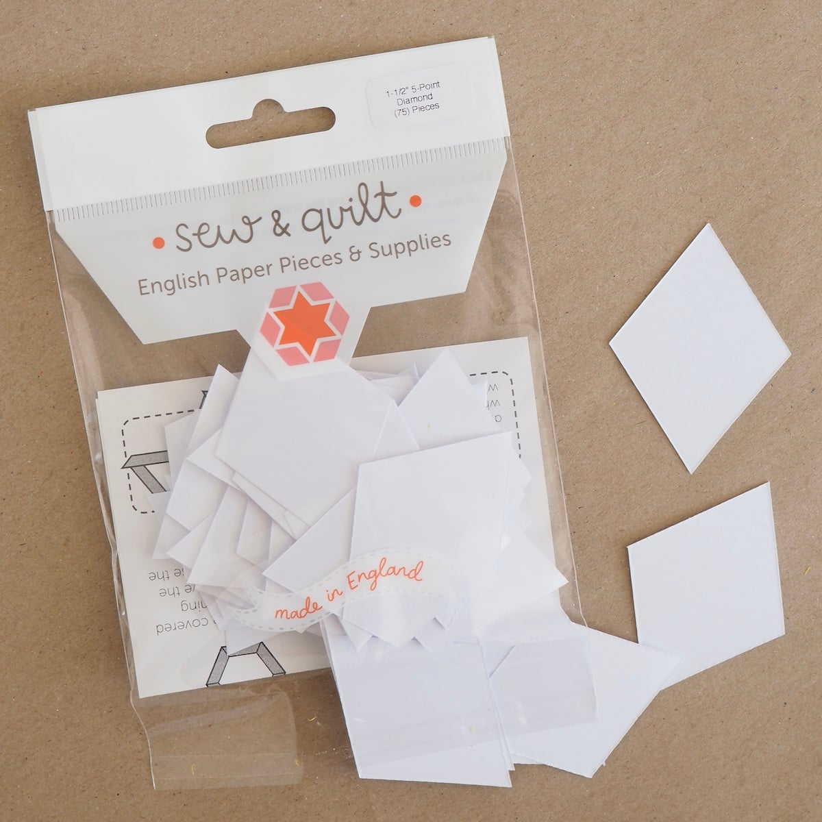 5-Point Diamond - English Paper Pieces - Image 1