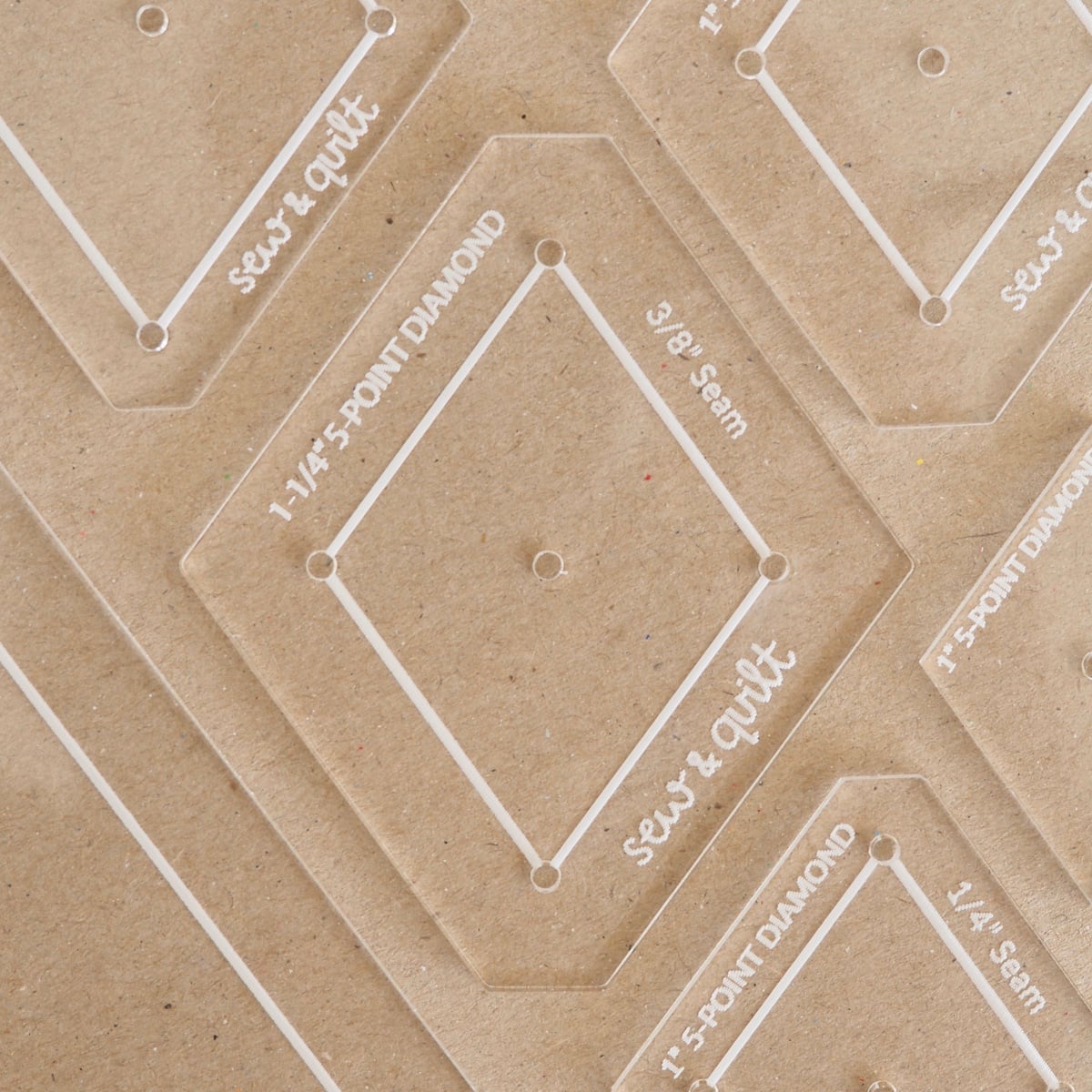 5-Point Diamond - Acrylic Template - Image 1