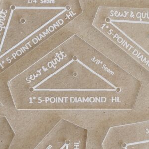 5-Point Diamond (Half Length) - Acrylic Template - Image 1