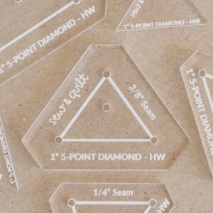 5-Point Diamond (Half Width) - Acrylic Template - Image 1