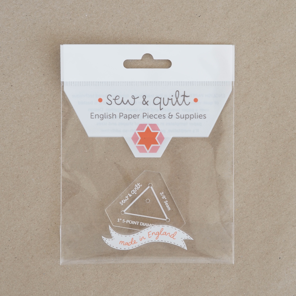5-Point Diamond (Half Width) - Acrylic Template - Image 2