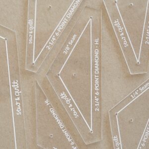 6-Point Diamond (Half Length) - Acrylic Template - Image 1