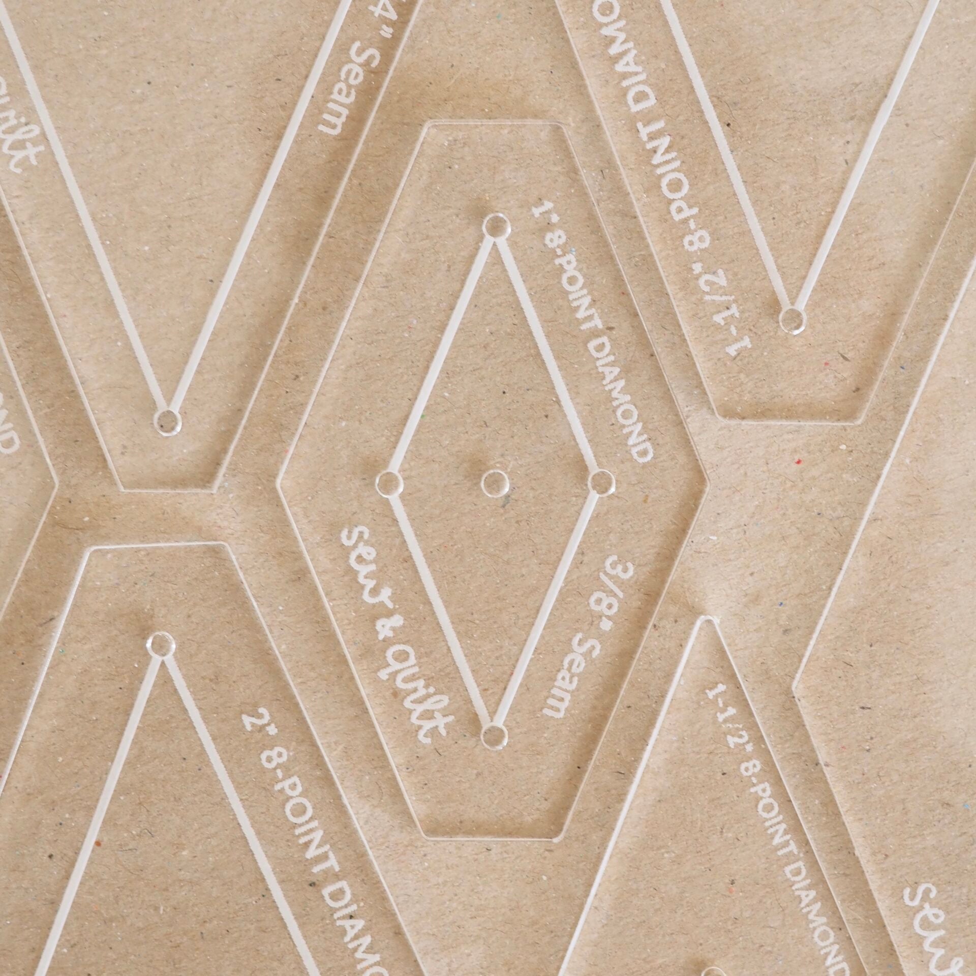 8-Point Diamond - Acrylic Template - Image 1