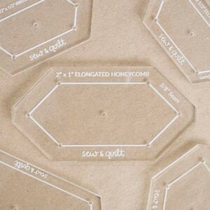 Elongated Honeycomb - Acrylic Template - Image 1