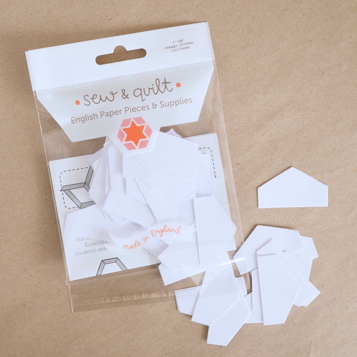Half Hexagon (Pointed) - English Paper Pieces - Image 1