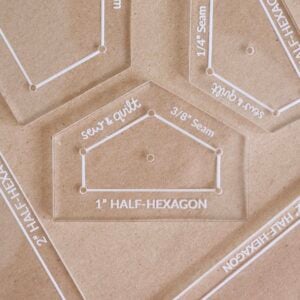 Half Hexagon (Pointed) - Acrylic Template - Image 1