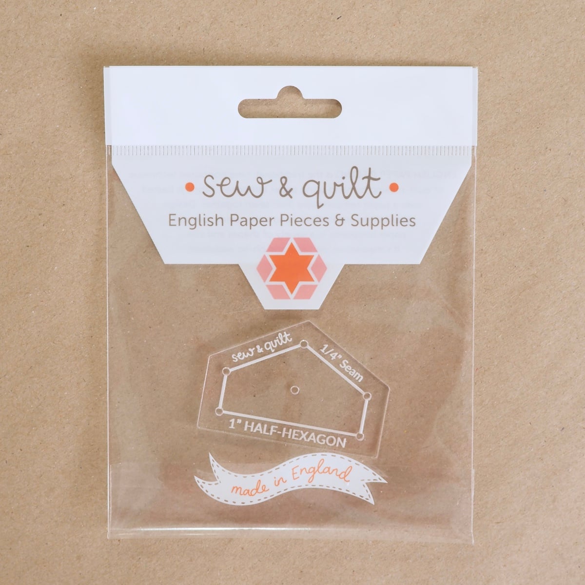 Half Hexagon (Pointed) - Acrylic Template - Image 2