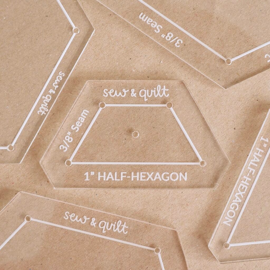 Half Hexagon - Acrylic Template