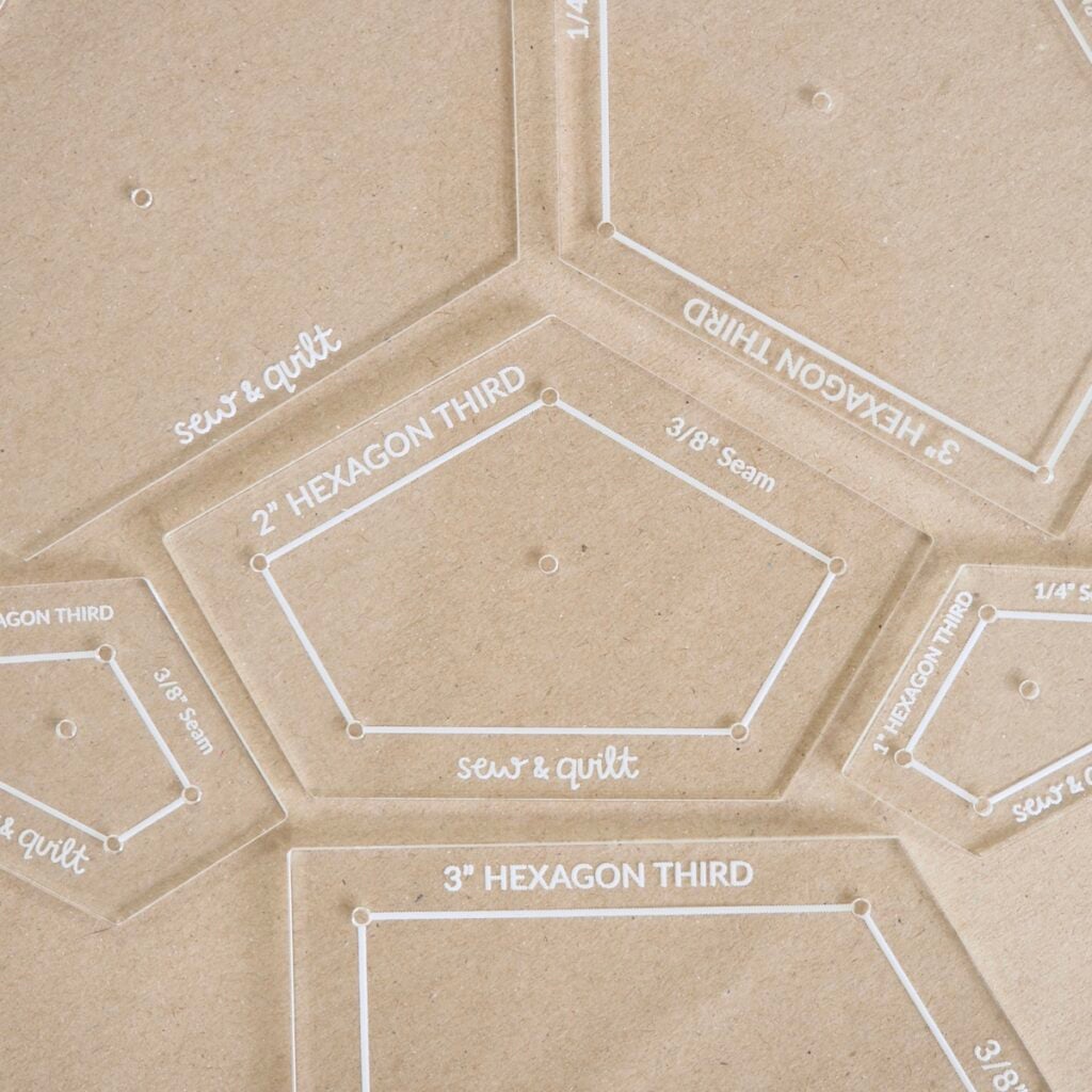 Hexagon Third - Acrylic Template