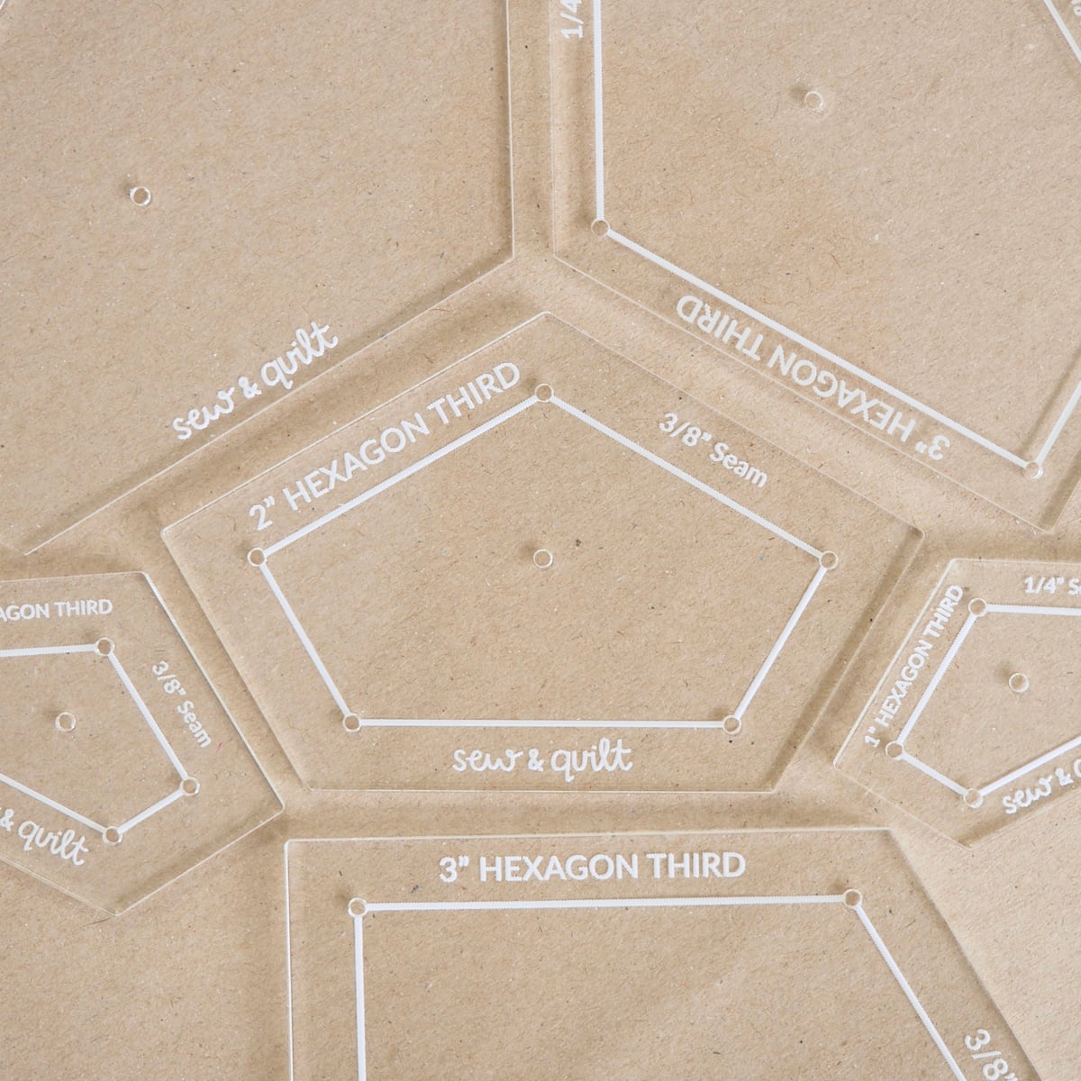 Hexagon Third - Acrylic Template - Image 1