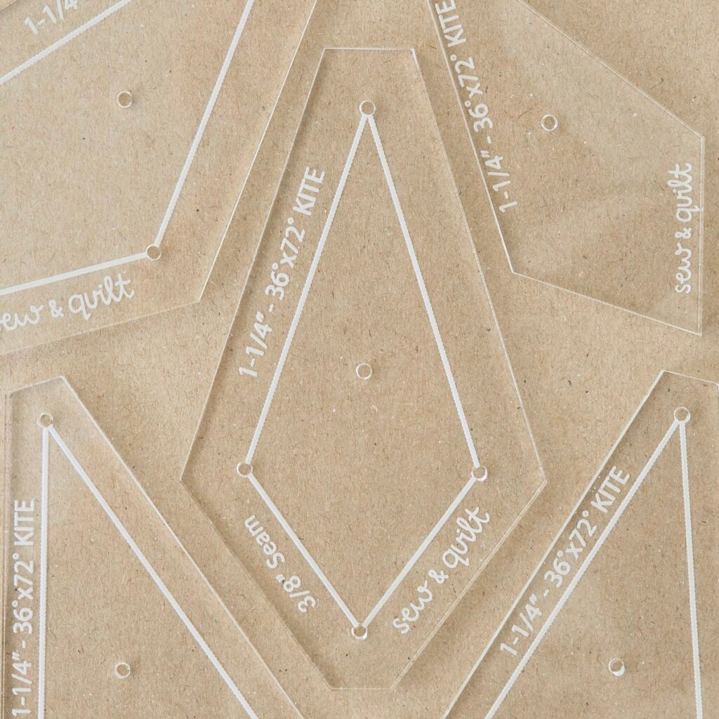 Irregular 5-Point Diamond - Acrylic Template