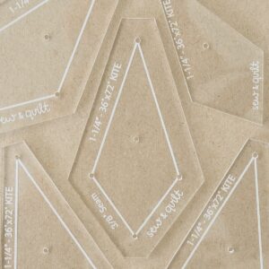 Irregular 5-Point Diamond - Acrylic Template - Image 1
