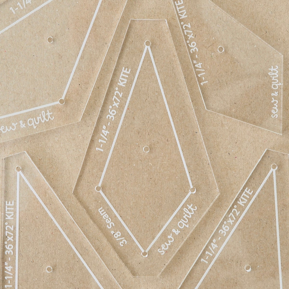 Irregular 5-Point Diamond - Acrylic Template - Image 1