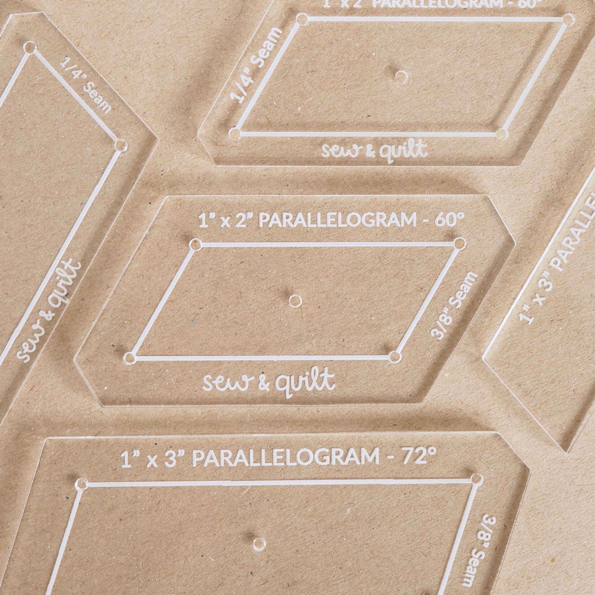 Parallelogram - Acrylic Template - Image 1