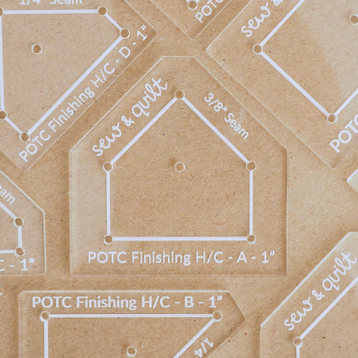 POTC Finishing Shapes - Acrylic Template - Image 1