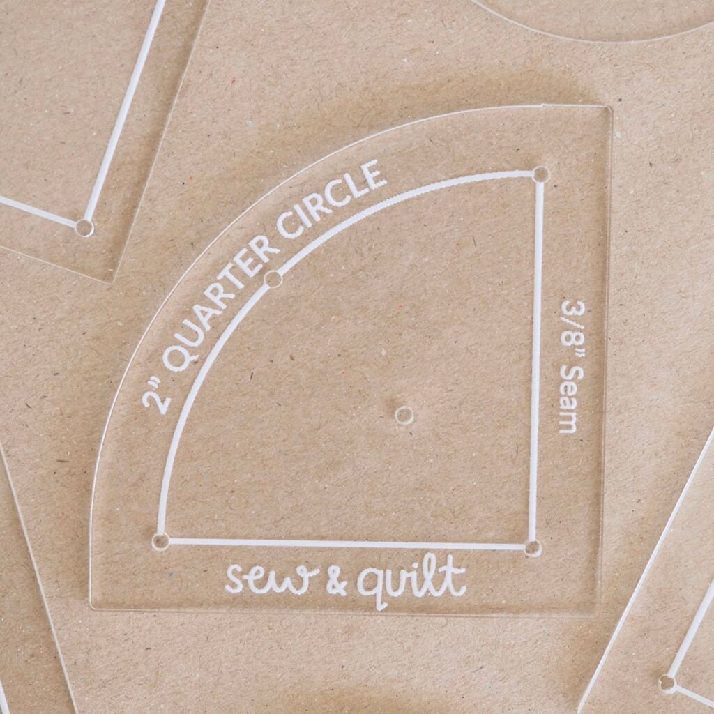 Quarter Quarter Circle - Acrylic Template