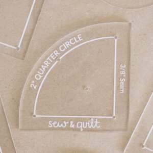 Quarter Quarter Circle - Acrylic Template - Image 1