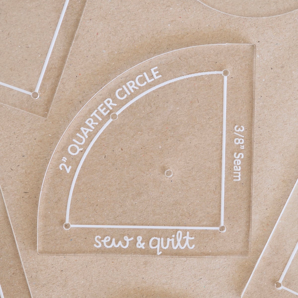 Quarter Quarter Circle - Acrylic Template - Image 1