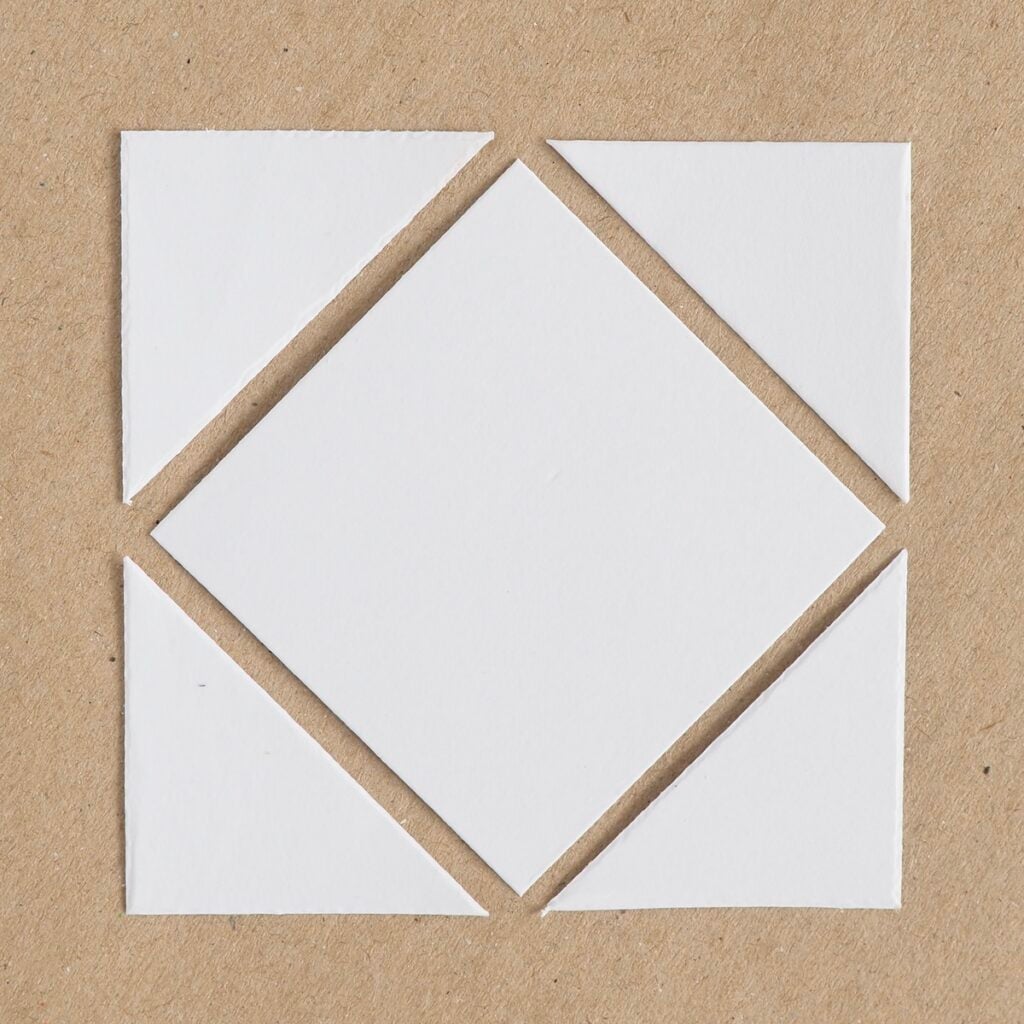 Quarter Square Triangle - English Paper Pieces