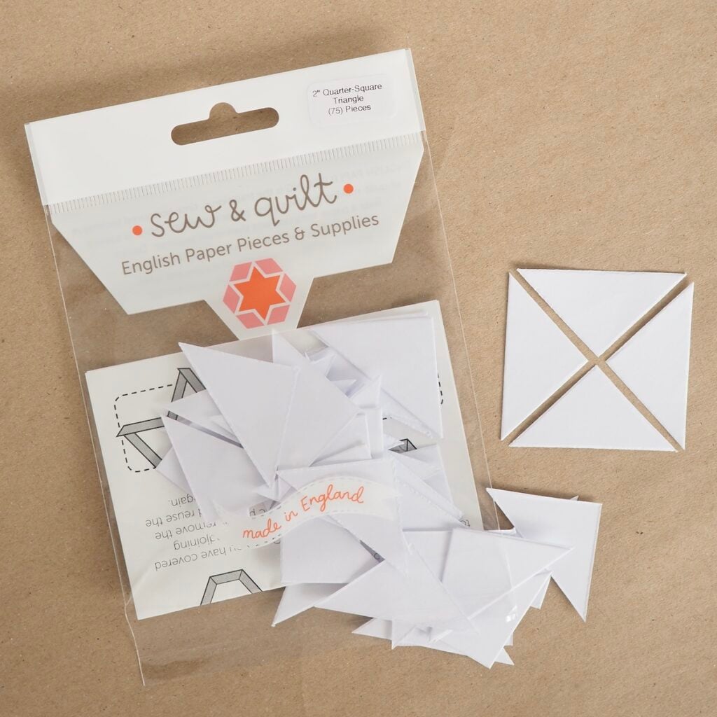 Quarter Square Triangle - English Paper Pieces