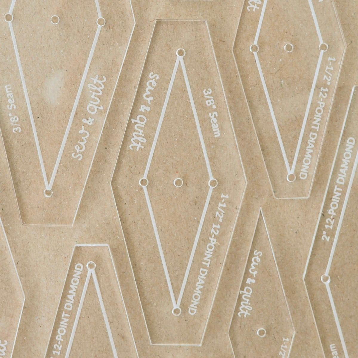 12-Point Diamond - Acrylic Template - Image 1
