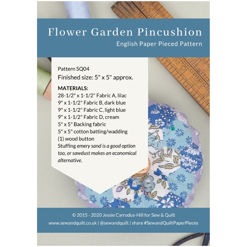 Flower Garden Pincushion PDF Pattern