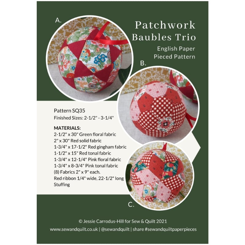 Patchwork Baubles Trio PDF Pattern