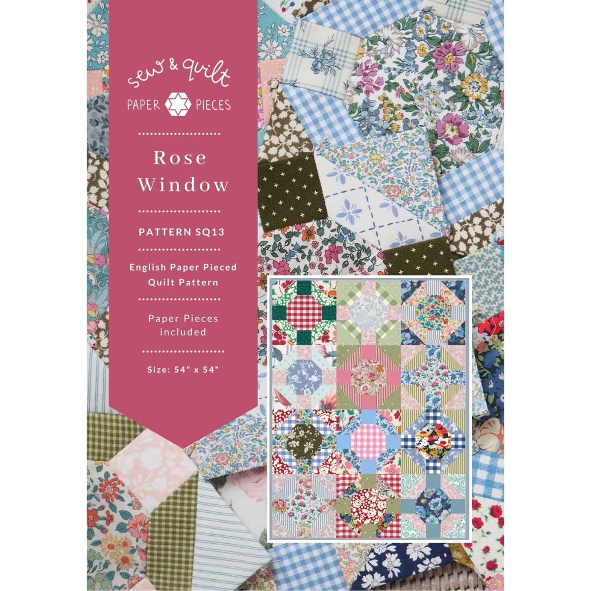 Rose Window Quilt PDF Pattern - Image 1