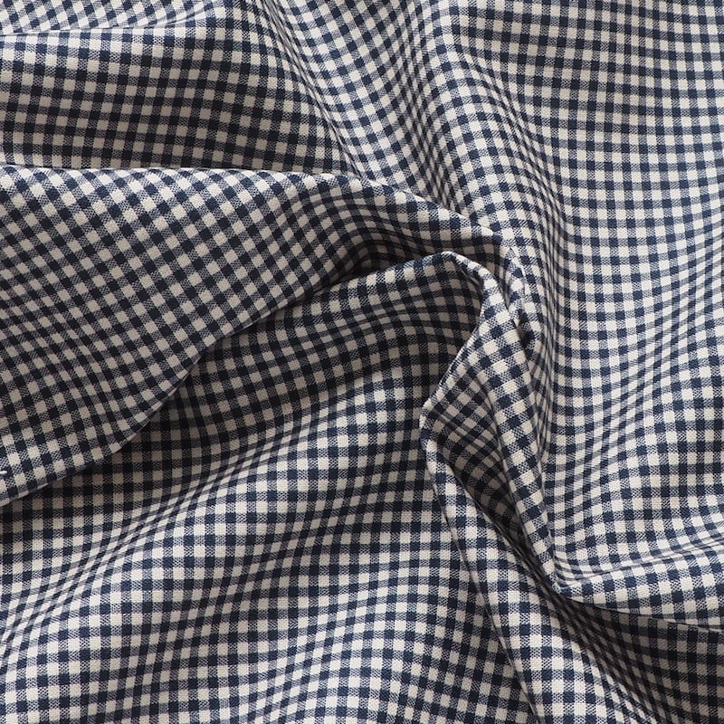 Strawberry Patched Navy Mini Check