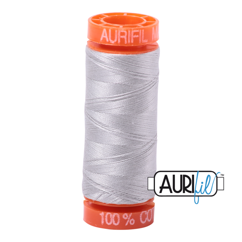 Aurifil 50wt Cotton Thead, Aluminium #2615 (200m)