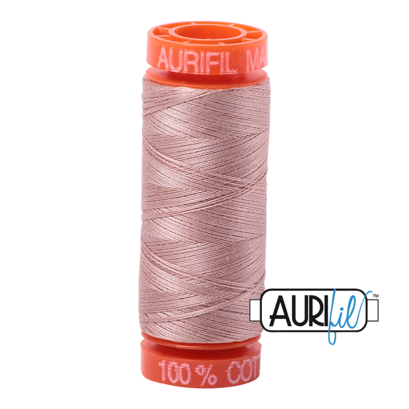 Aurifil 50wt Cotton Thead, Antique Blush Pink #2375 (200m)