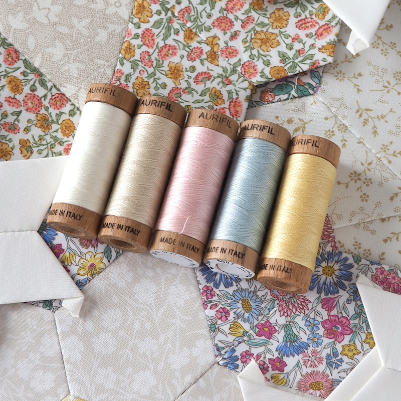 Aurifil 80wt Cotton Thread Blooming Blossoms v2 Quilt