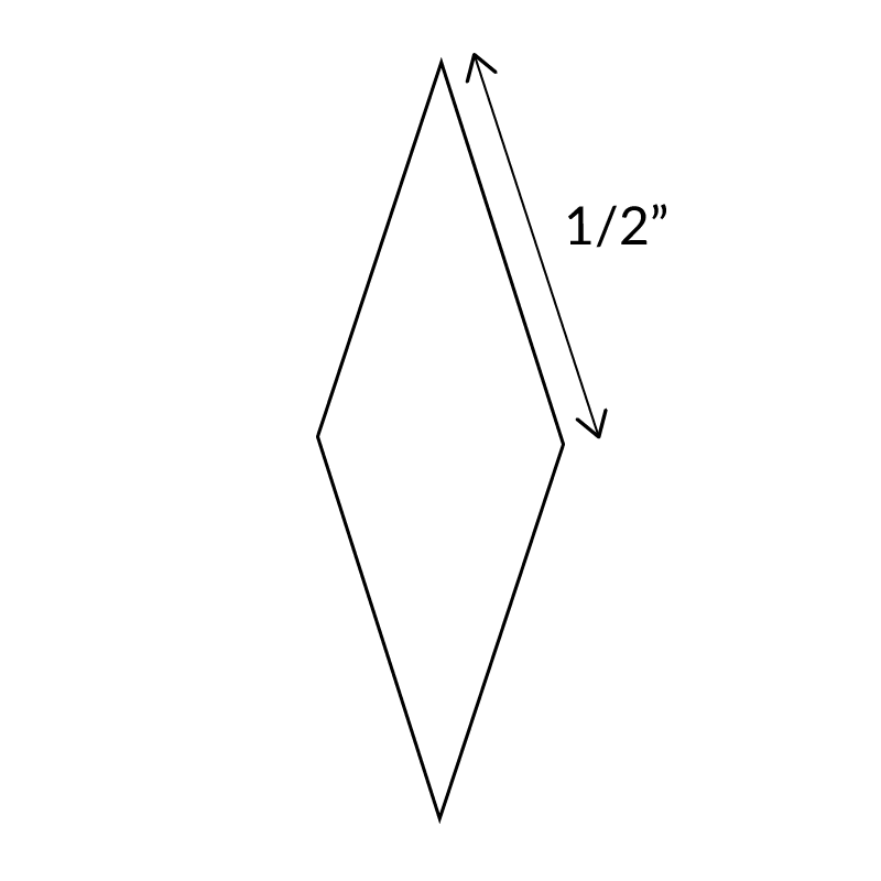 English Paper Pieces 1/2" 10-Point Diamond