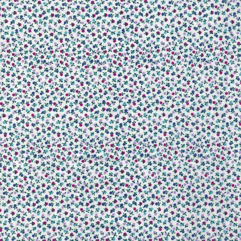 Gather White Tiny Floral cotton fabric 52623-2