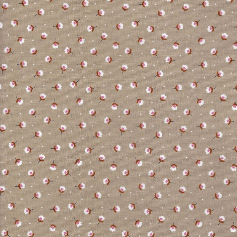 Gather Taupe Buds quilt fabric 52677-8