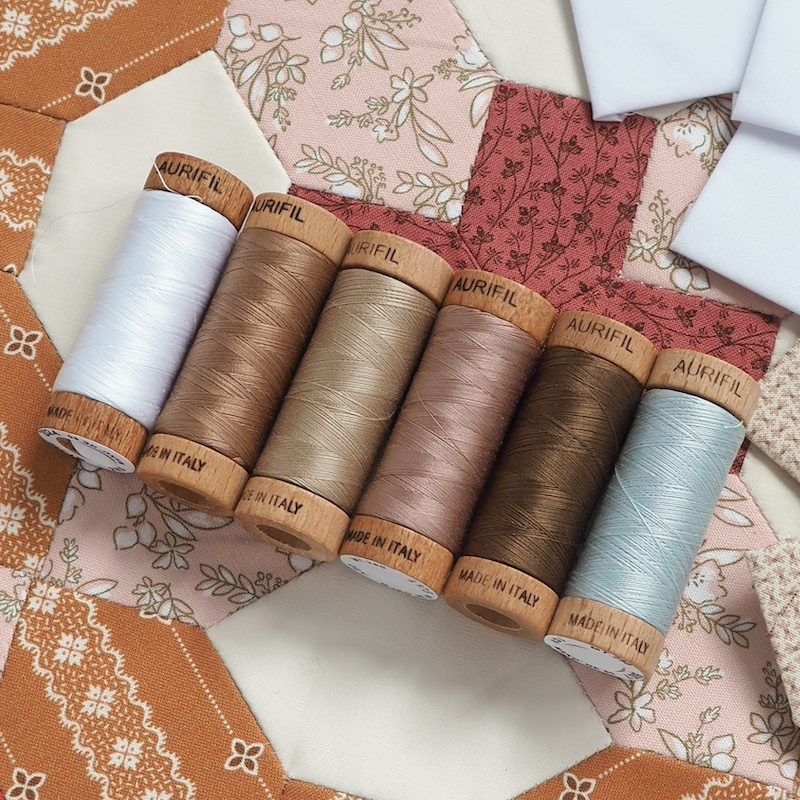 Aurifil 80wt Cotton Thread HoneyCross Quilt