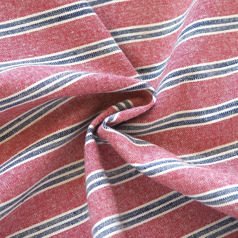 Multi Red & Navy Stripe Yarn Dye, Wide 60" | W0978-MULTI